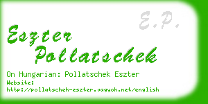 eszter pollatschek business card